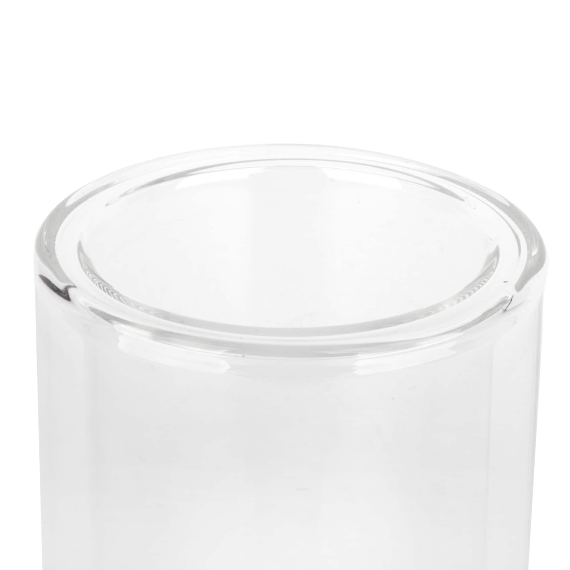 6" Clear Glass Dual Cylinder Candle Holder by Ashland®